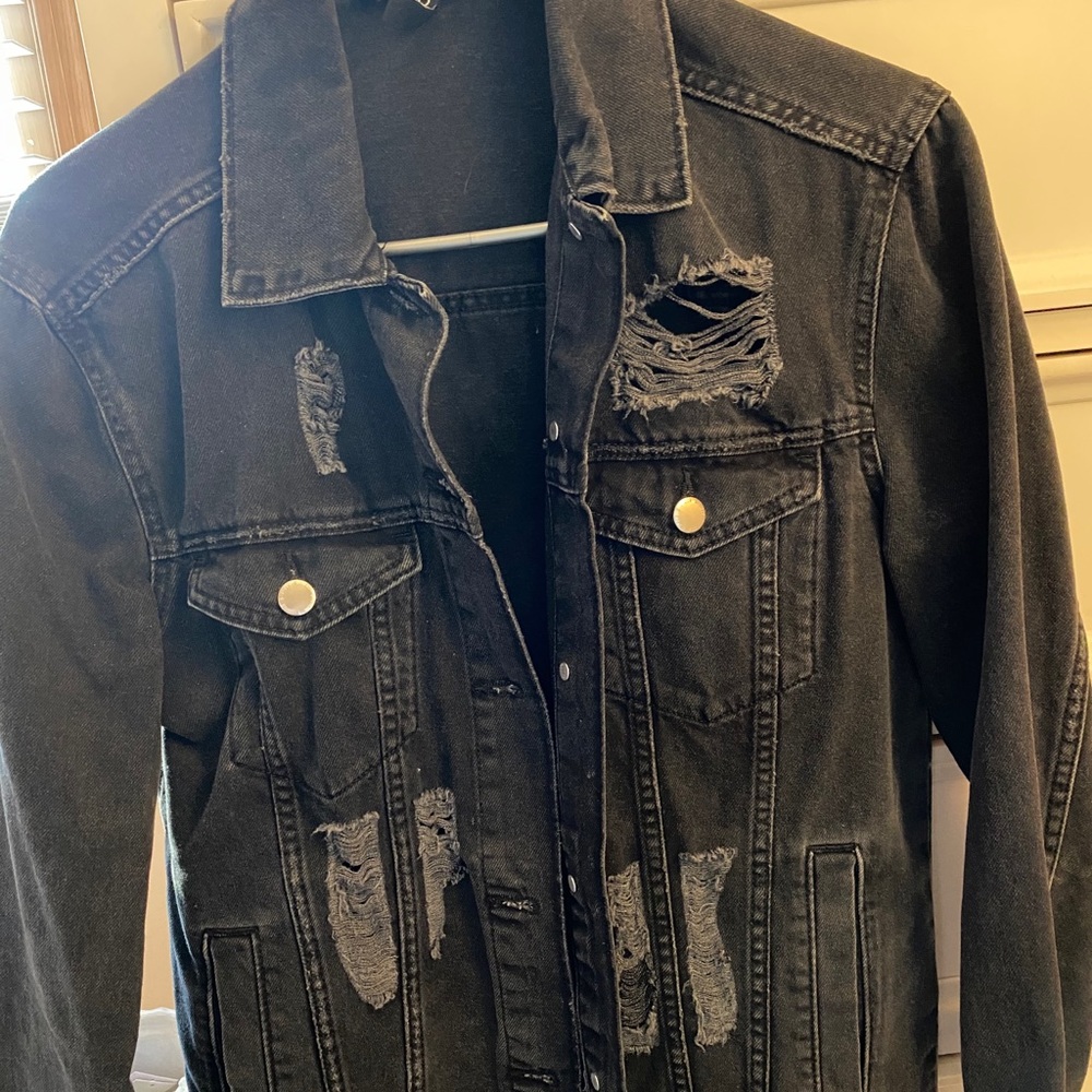 black jean jacket